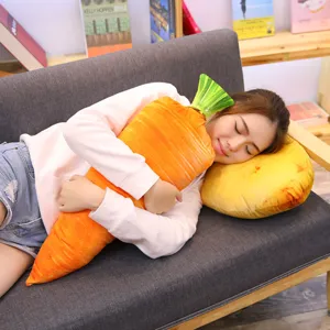 Cute giant carrot plush pillow soft vegetable stuffed toy cushion for home sofa living room decor.