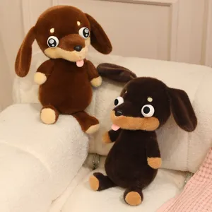 Mignon chien teckel peluche doux farci poupée oreiller pour enfants et décoration de maison cadeaux.