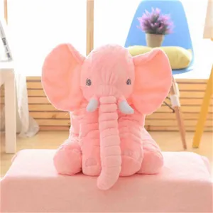 Cute pink elephant plush toy soft baby soothing pillow great birthday gift for kids