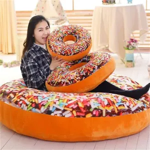 Super Soft Creative Simulation Donut Chocolate Large Pillow Cushion Office Nap Pillow Home Decorative Cushion Birthday Gift