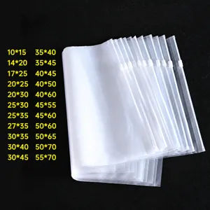 Thickened Transparent Frosted Plastic Zipper Storage Bags PE Resealable Clothing Packaging Bags For T-Shirt Underwear