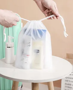 Matte EVA Kordelzug Aufbewahrungstasche für Reisekosmetik, wasserdichter tragbarer Organizer.