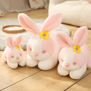 Cute plush bunny toy soft stuffed rabbit doll lovely pink animal kids birthday gift decor