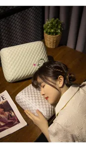 Cool ice bean nap pillow for students and office workers, comfortable resting cushion.