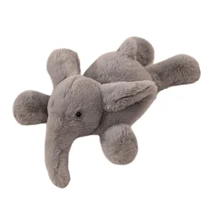 Cute grey elephant plush toy for kids, soft stuffed animal sleeping pillow and birthday gift.