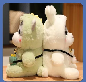 Cute plush toy animal doll soft stuffed dinosaur rabbit companion gift kids room decor