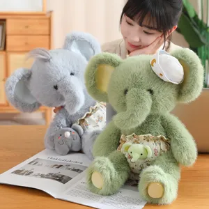 Cute Elephant Fox Plush Toy Stuffed Animal Soft Doll Baby Soothing Sleeping Pillow Kids Gift Home Decor