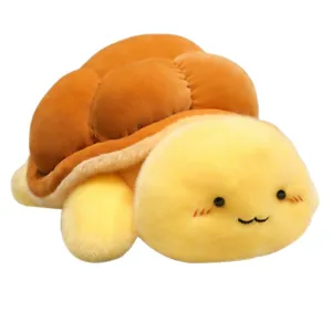 Simpatico giocattolo di peluche tartaruga, guscio pane morbido cuscino animale.
