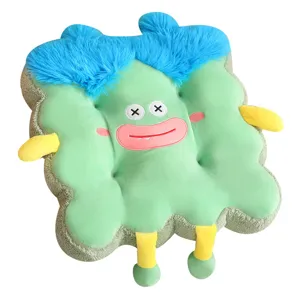 Cute cartoon plush cushion soft warm chair pad for students and kids office seat decor