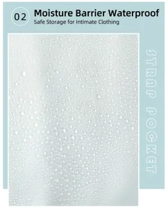 Frosted PE storage bag detail shot showing waterproof and moisture-proof performance clearly.