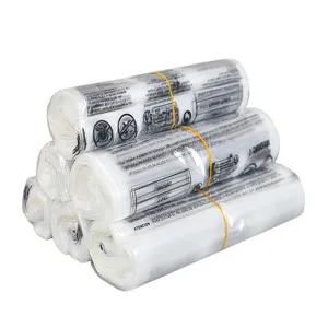 Transparent PE Self Sealing Warning Bags Multi Language Choke Warning Packaging Bags For Apparel Storage