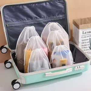 Mattes EVA Kordelzug Aufbewahrungsbeutel Wasserdicht Reise Organizer Beutel Klare Kleidung Schuhe Tasche