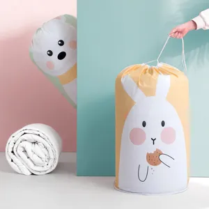 Borsa per la Conservazione del Piumone Antipolvere in PEVA per la Casa Grande Capacità Cilindrica con Coulisse per Camera da Letto Viaggio