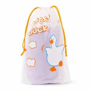 Thickened Frosted PE Drawstring Storage Bag Cute Cartoon Animal Pattern Travel Organizer Pouch For Socks Towels Cosmetics