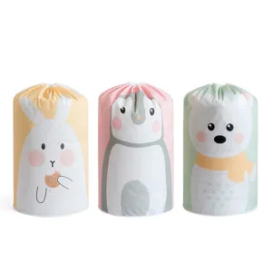 Borsa porta trapunta con stampa animale di cartone, organizer con coulisse antipolvere casa.