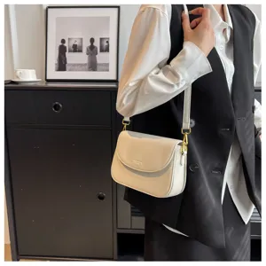 Korean minimalist small shoulder bag women stylish versatile crossbody bag chic white purse