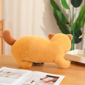 Detailed view of the cute baguette cat plush toy, soft bread cat pillow and funny doll.