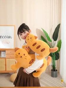 Cute baguette cat plush toy bread pillow funny doll gift for girls fluffy stuffed animal toy