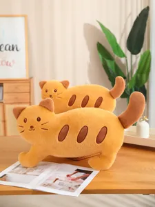 Cute baguette cat plush doll bread cat pillow funny stuffed animal toy for girls birthday gift