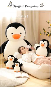 Simpatico pinguino di peluche, grande cuscino morbido bambola regalo per bambini e ragazze.