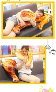 Giant fried chicken leg plush pillow funny food cushion soft toy home decor gift