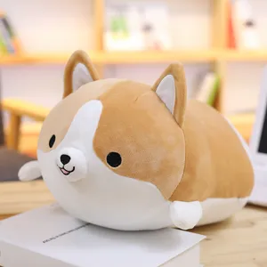 Cute corgi plush toy fat shiba inu stuffed animal soft sleeping pillow doll variant view