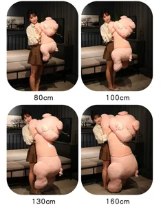 Giant sweater pig plush toy cute hugging pillow soft doll for girl sleeping gift 160cm