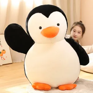 Gigante pinguino peluche morbido animale imbottito grande bambola coccolona cuscino regalo
