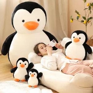 Pinguino gigante peluche morbido animale imbottito bambola cuscino regalo per ragazze