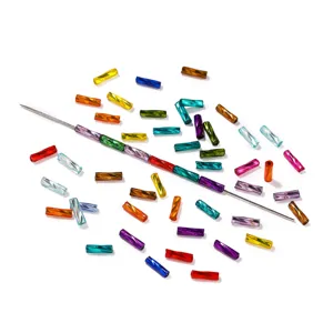 Colorful glass spiral tube beads for DIY jewelry making, smooth surface cylinder spacer.