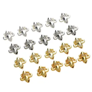 18k goud zilver vergulde lelie zirkonia bedels diy sieraden maken accessoires onderdelen