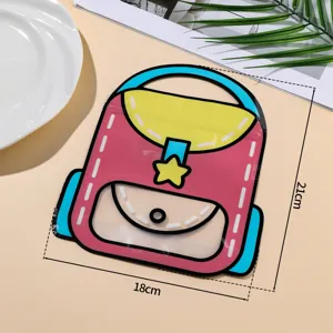 Dopamin Stil Plastik Handtasche Geschenktüte, bunte Cartoon Snack Verpackung Tasche Detailansicht.