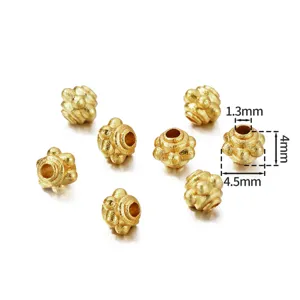 Zinklegierung Gold Zwischenperlen Kürbis Perlen für DIY Schmuck Armband Halskette Handwerk.