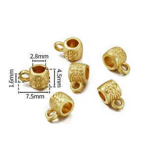 Zinklegierung goldene Abstandsperlen hohle Kuerbis Anhaenger fuer DIY Perlenarmband Schmuck