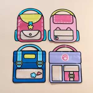 Dopamine Cartoon Handtasche Plastik Geschenktüte, süßer Beutel mit Reißverschluss.