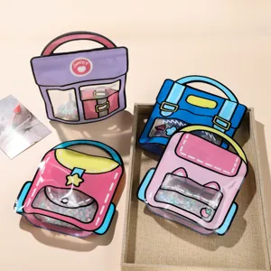 Dopamin Stil Cartoon Geschenktüten mit Sichtfenster, süße Plastik Verpackungsbeutel.