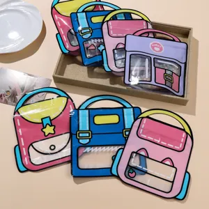 Frisch Süß Kunststoff Geschenkverpackungstüte Cartoon Anime Stil Bedruckt Dopamin Farben Tragetasche Für Geburtstag Feiertag Party Dekoration