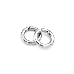 Stainless steel spring ring clasp detail for DIY keychains and jewelry connectors.