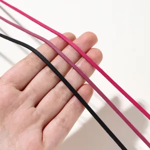 Accesorios joyería DIY cordón ante PU 2.5mm hilos trenzados para pulseras collares artesanales