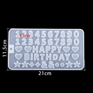 Vista dettagliata dello stampo in silicone numeri lettere, accessorio per dolci cioccolato fai da te.