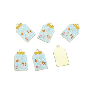 DIY Emaillierte Omamori Glücksbringer Anhänger Amulett Schmuckherstellung Zubehör 5Stk