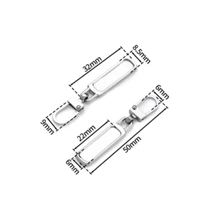 Detachable metal zipper pull replacement for backpacks, jackets, and bags with size guide.