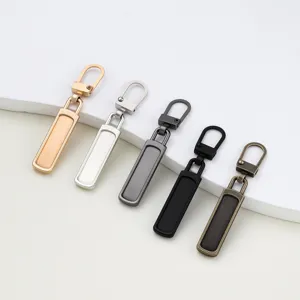 Metal detachable zipper pull replacement set in various colors for jackets and backpacks