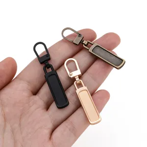 Metal detachable zipper pulls, tool-free replacement for backpacks, jackets, and bags.