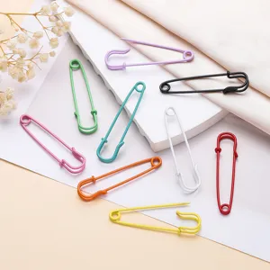 Colorful 5cm safety pins for DIY crafts, brooches, bag accessories, and clothing decoration.