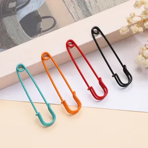 Colorful baked paint large safety pins DIY brooch clothing bag accessories detail 5cm