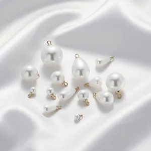 DIY Perlen Anhänger Tropfen und rund mit Metallöse für handgemachte Schmuckdetails