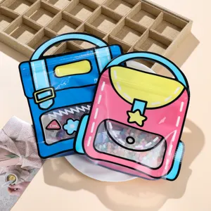 Dopamin Cartoon Geschenktüte Plastik Snack Verpackungstasche mit transparentem Sichtfenster.