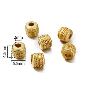 Goldene Zinklegierung Abstandsperlen mit griechischem Muster ideal fur DIY Armbander.
