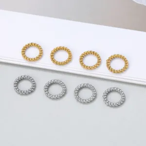 Stainless steel twisted open jump rings gold silver metal DIY bracelet necklace jewelry findings